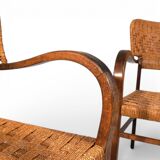 Set of 2 Bauhaus rope-weave chairs by Erich Dieckmann, 1930
