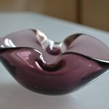 60s ashtray or empty pocket, purple Murano glass, Italy