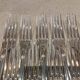 12 silver-plated dessert forks by Christofle Marly, 18.8cm