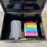 Vintage Black Metal Document Box