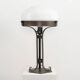 Lampe Strindberg en fer forgé vintage et verre opalin