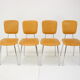 Ensemble de quatre chaises de salle à manger des années 1970, Tchécoslovaquie