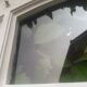 Glass window h146xl227 in arched oak