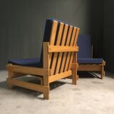 Rare pair of niko kralj 'dota' system lounge chairs, 1970's