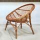 Easy Chair Hand-Woven in Wicker Rattan, Italy 1950s
