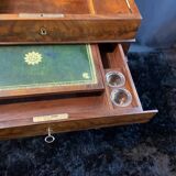 Louis-Philippe period mahogany writing desk with candlestick, 19th century