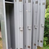 Grey metal industrial cloakroom