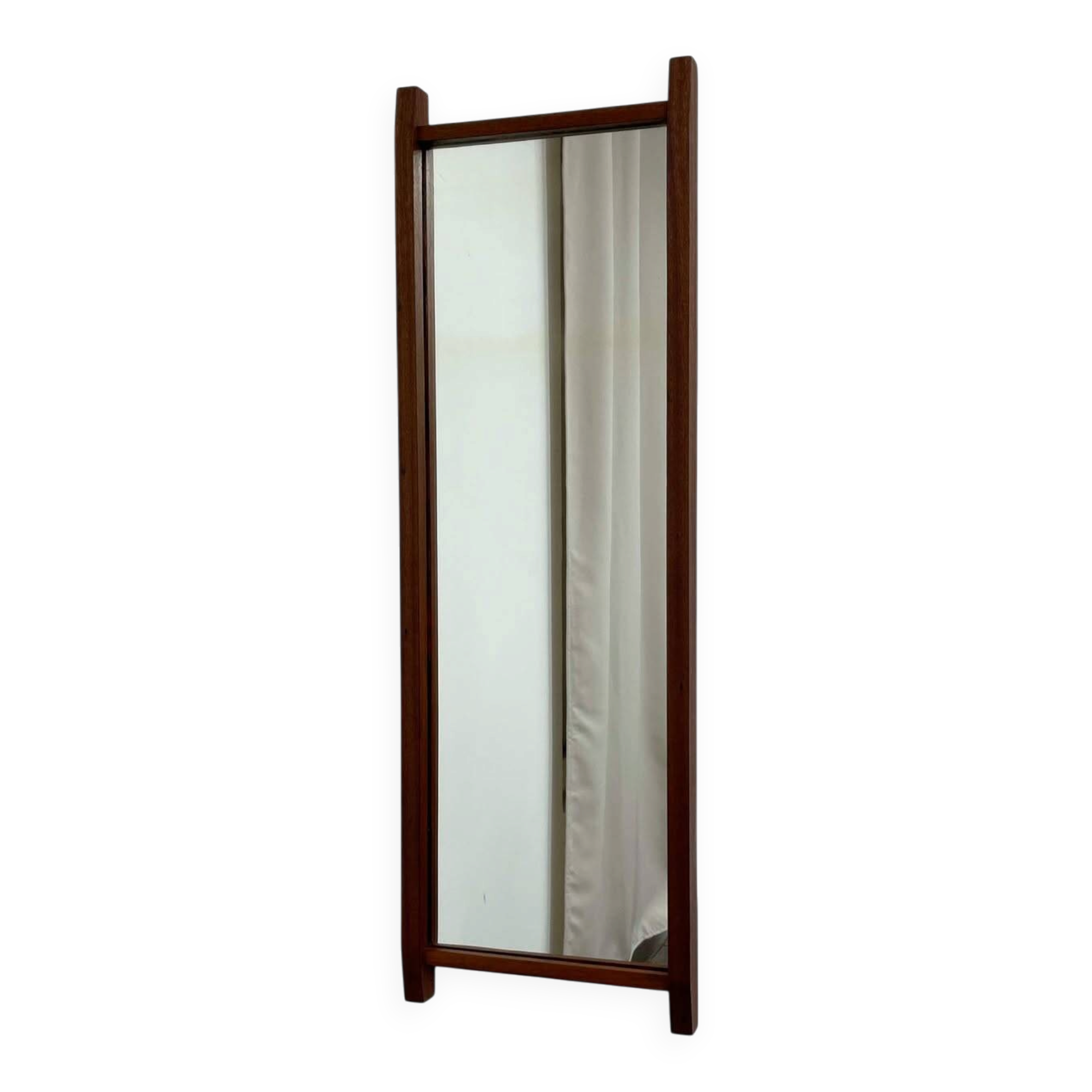 Rectangular teak mirror