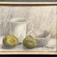 Original Swedish Oil on Canvas – “Jug, Bowl and Fruits” by Main Klarmo‑Kärred – Signed – 1961 – Vintage & Framed – 49×40.5 cm (19.3"×15.9")