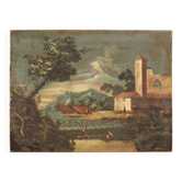 Italian painting seascape from the 18th century