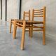 Pair of Pine and Rush Mid-Century Dutch Chairs