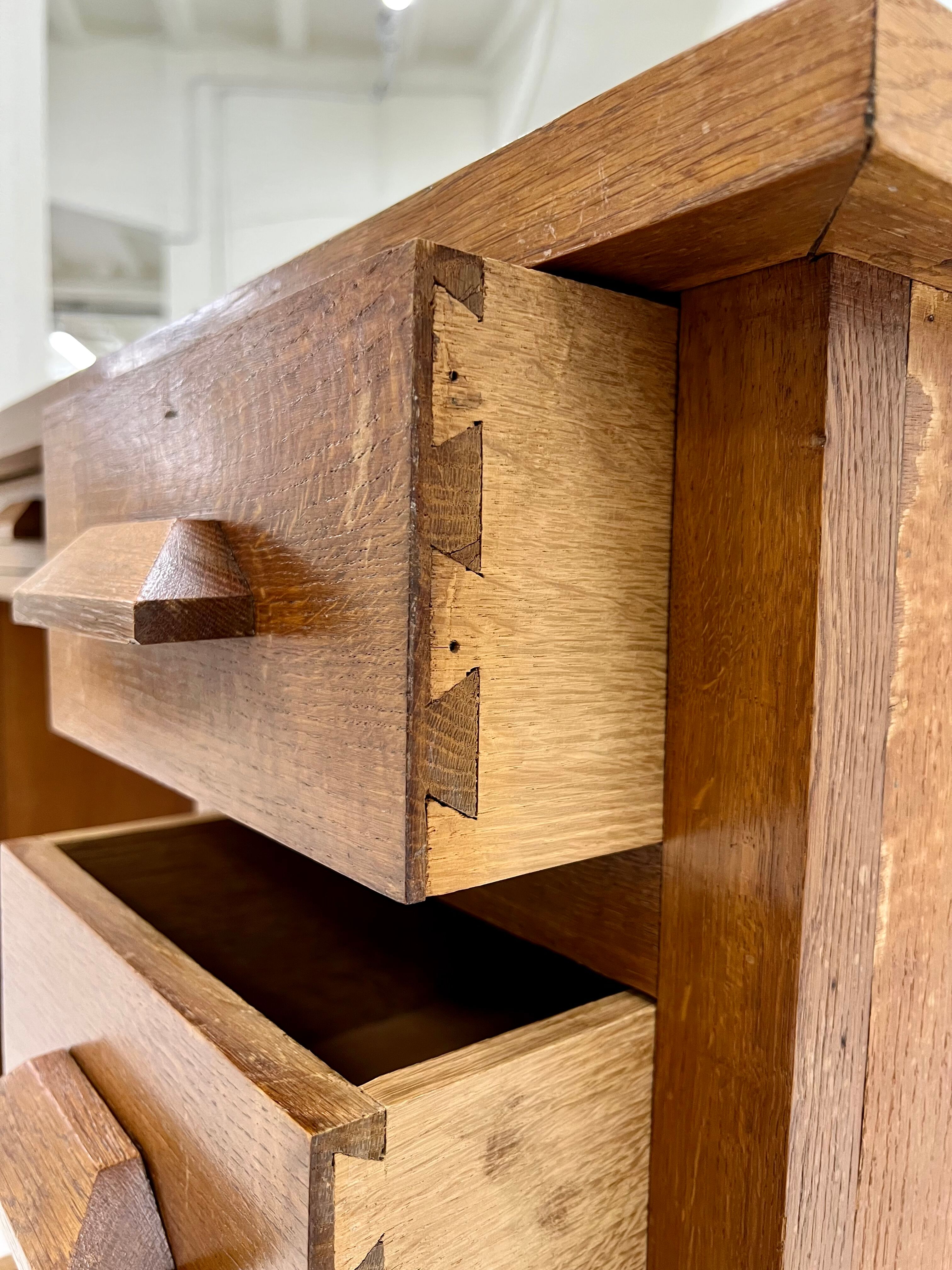 Vintage desk in solid oak 1950s