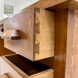 Vintage desk in solid oak 1950s