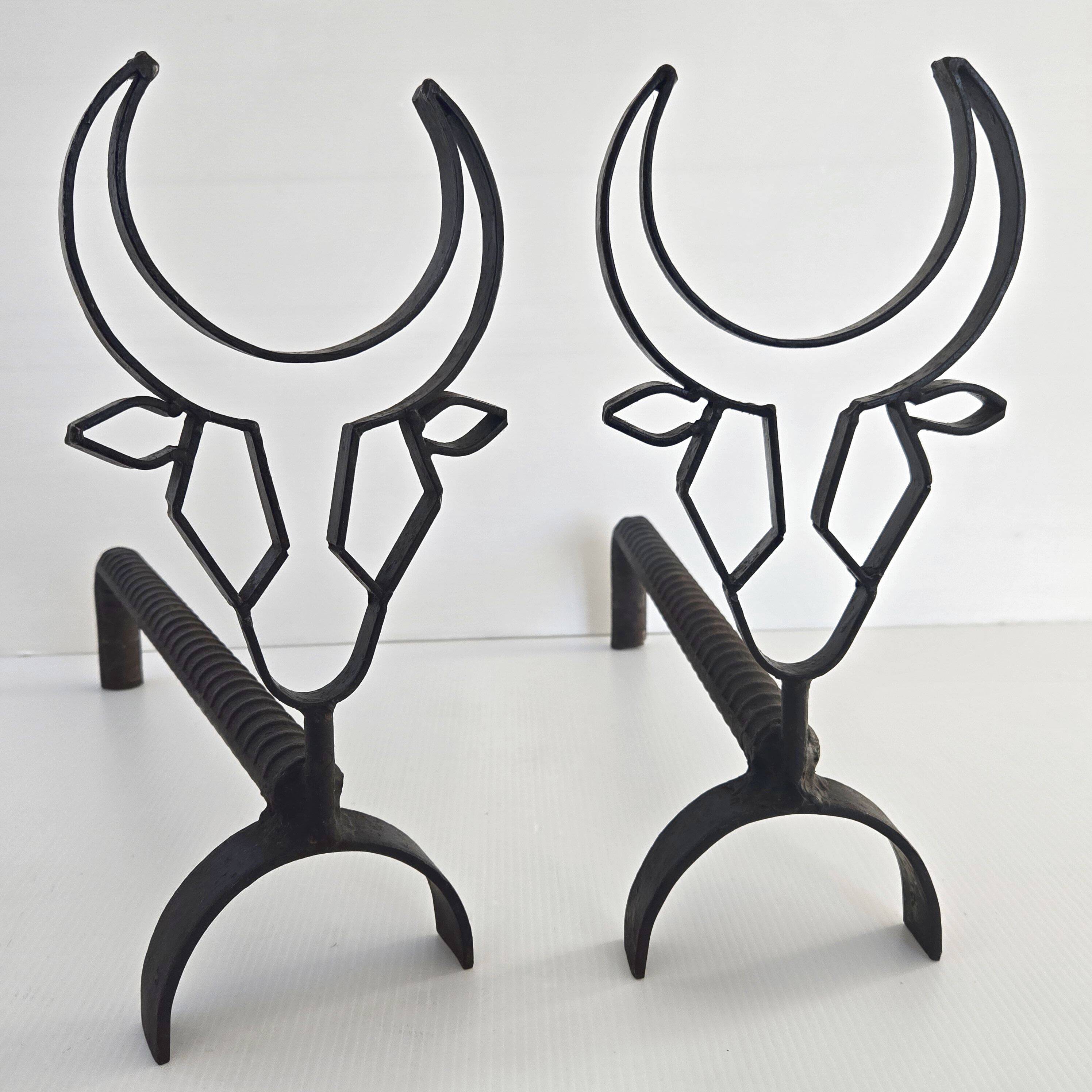 Pair of vintage 1960s andirons