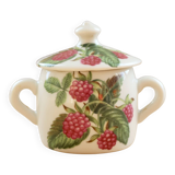 Vintage porcelain sugar bowl from Paris – Red fruit decoration