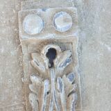 Polychrome carved wood panel, wall element