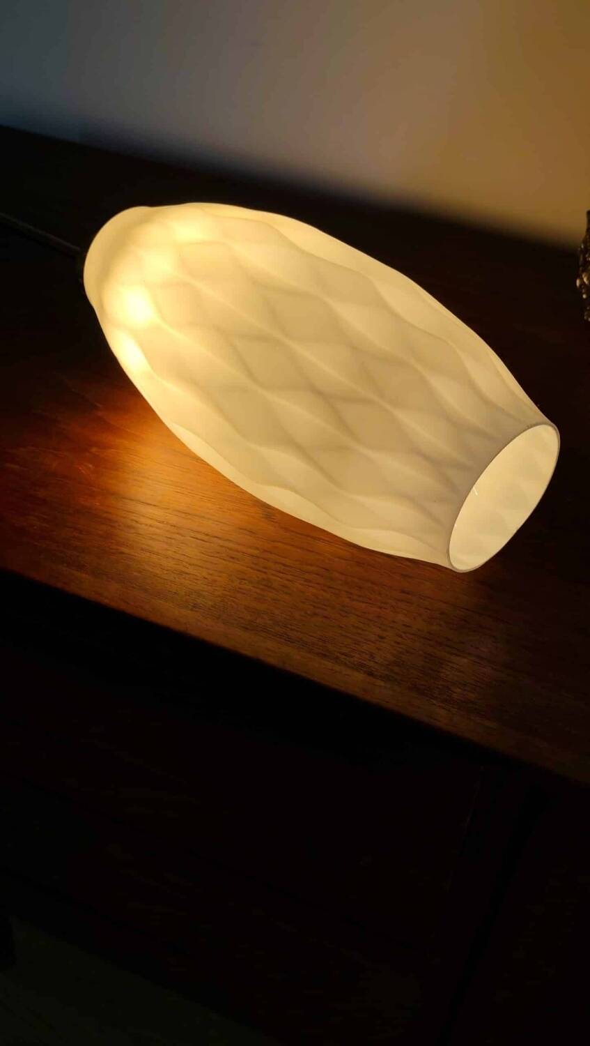 Graphic Italian opaline pendant light