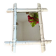 Old bamboo-shaped wooden mirror
