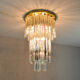 Venini Murano glass waterfall ceiling light Triedri