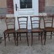 Lot de 4 chaises bistrot assises décorées