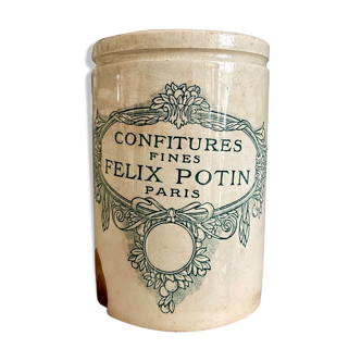 Jam jar Luneville for Felix Potin in iron earth