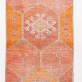 Multicolor Narrow Rug, 93x325Cm Turkish Orientel Runner, 3x11 Handwoven Rug