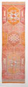 Multicolor Narrow Rug, 93x325Cm Turkish Orientel Runner, 3x11 Handwoven Rug