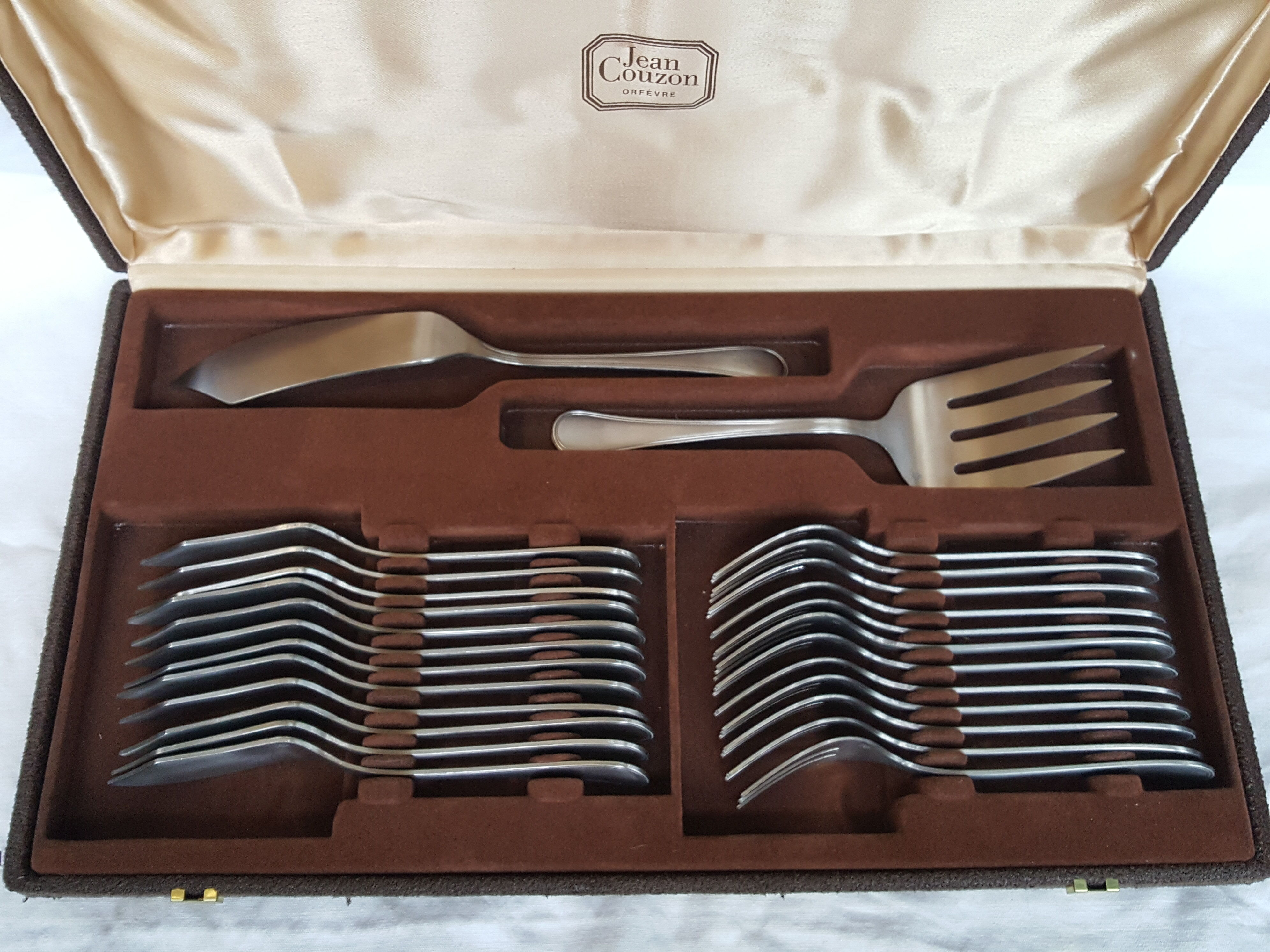 Cutlery service fish Jean Couzon Goldsmith stainless 26 pieces