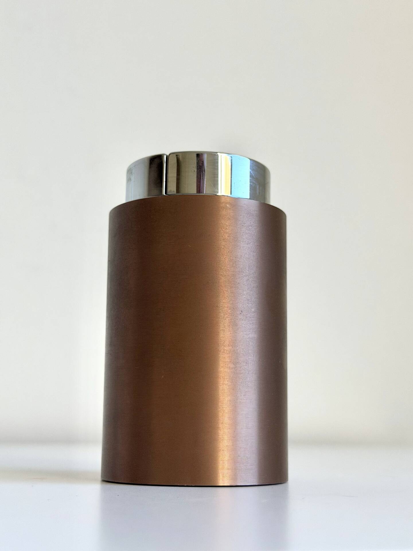 Minimalist Vintage SAROME Japan Table lighter modernist in Copper