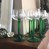 Set de 12 verres à vin d’Alsace en cristallin