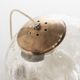 Vintage ceiling lamp in chrome metal and glass. France 1960