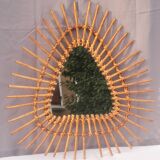 Vintage “rattan” wall mirror