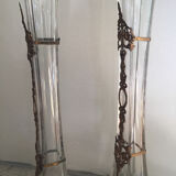 Paire de vases soliflore en verre
