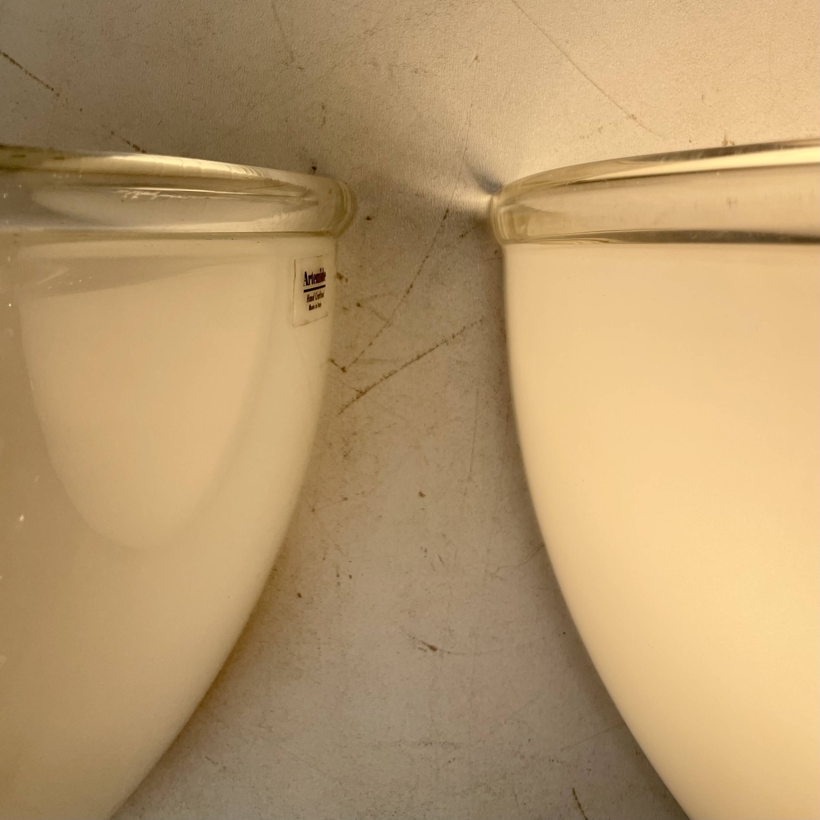 Pair of Onfale Wall Lamps Designed by L. Vistosi for Artemide, Italy, 1990s