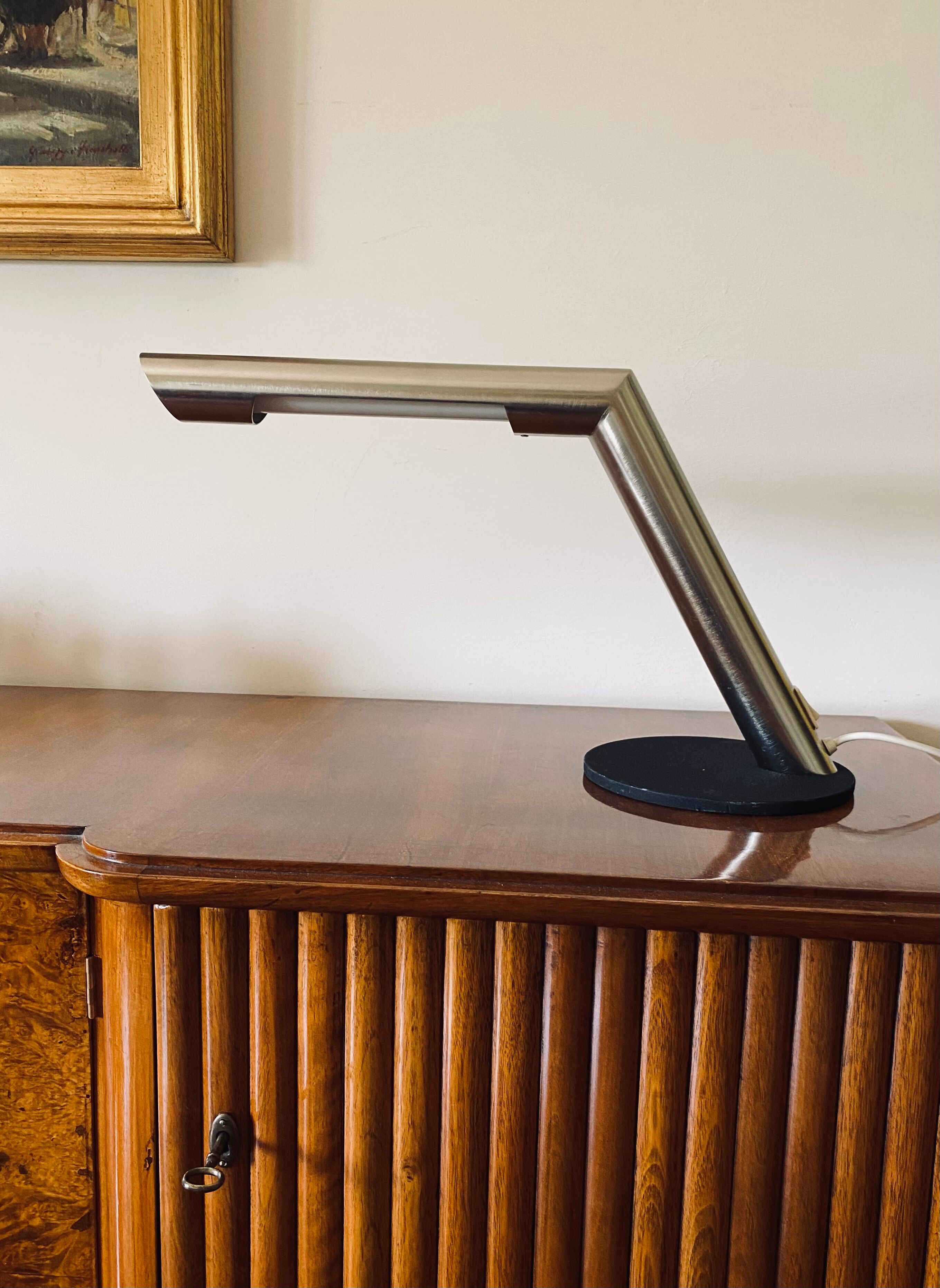 Nanda Vigo, space age desk lamp, Arredoluce, Milano Italy, 1970s