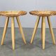 Pair of uluv rattan side tables by jan kalous, 1970s
