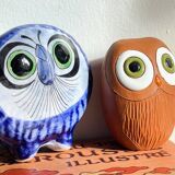 Vintage Handmade Ceramic Owls