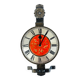 Metalwork electric wall clock VEB Elektrobau Greiz, Germany 1970s