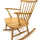 Vintage 1960s minimalist Danish rocking chair rocking chair