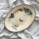 Oval ironstone dish flowers birds "Malaga" Petrus Regout