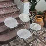 2 armchairs & 2 chairs, wrought iron1950