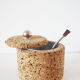 Cork ice bucket and its 1970 ice clip
