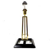 Ensemble de deux lampes de table sculpturales en laiton Hollywood Regency, années 1970