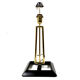 Set of two sculptural Hollywood regency brass table lamps, 1970s