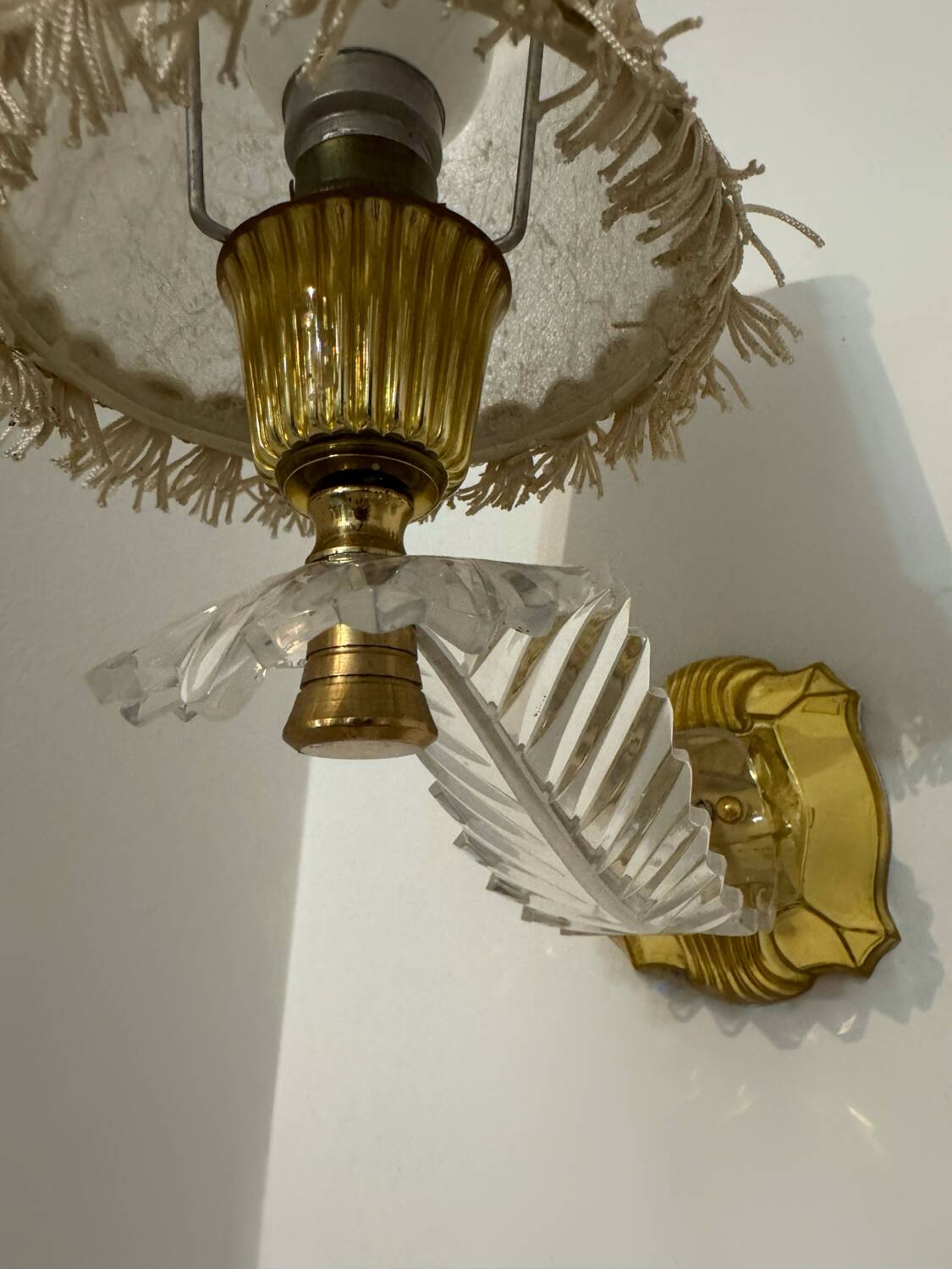 60s gold plexi wall lights