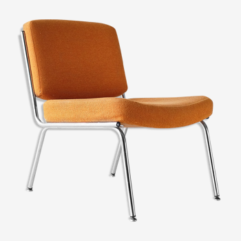 Armchair metal & orange fabric 1960