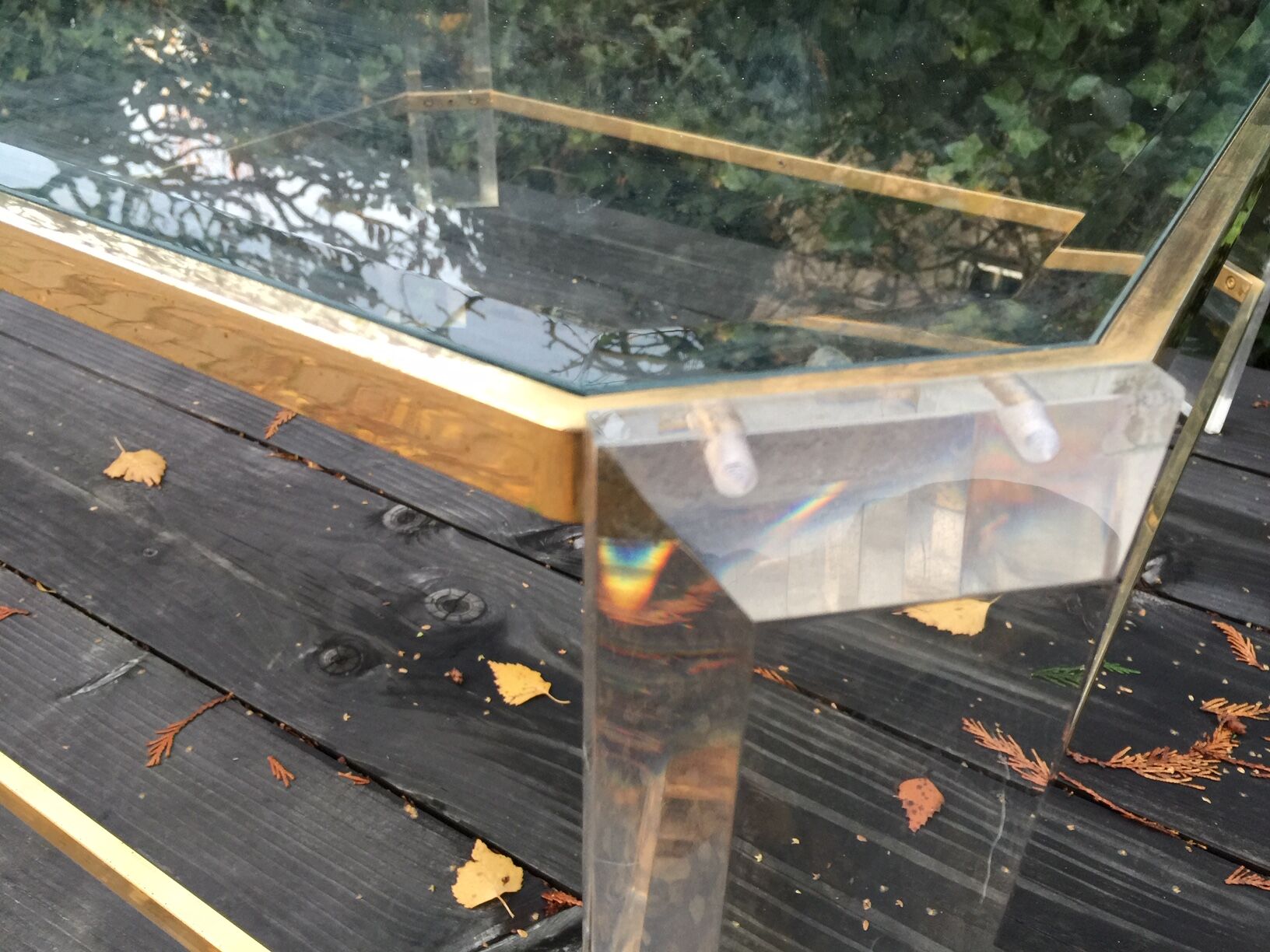 1970 lucite coffee table