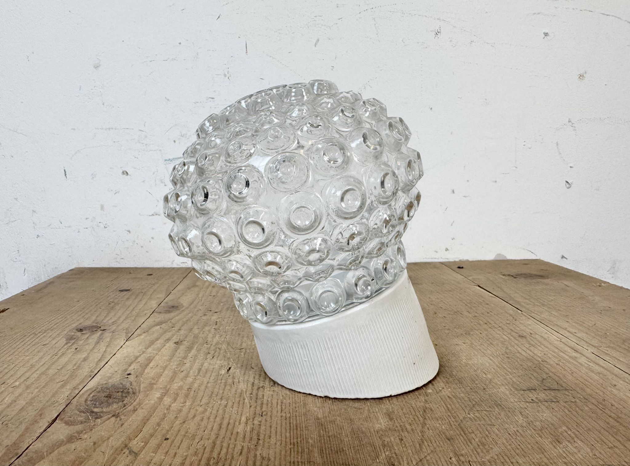 Vintage White Porcelain Wall Light, 1970s