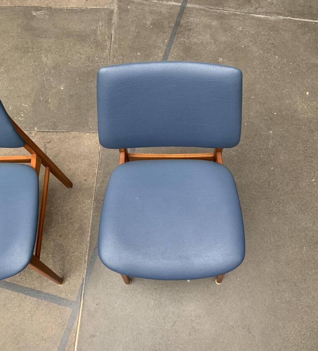 Ensemble de chaises en bois de style mi-siècle