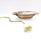 Sepia Cloud Glass Trinket Bowl or Centerpiece by George Davidson, United Kingdom